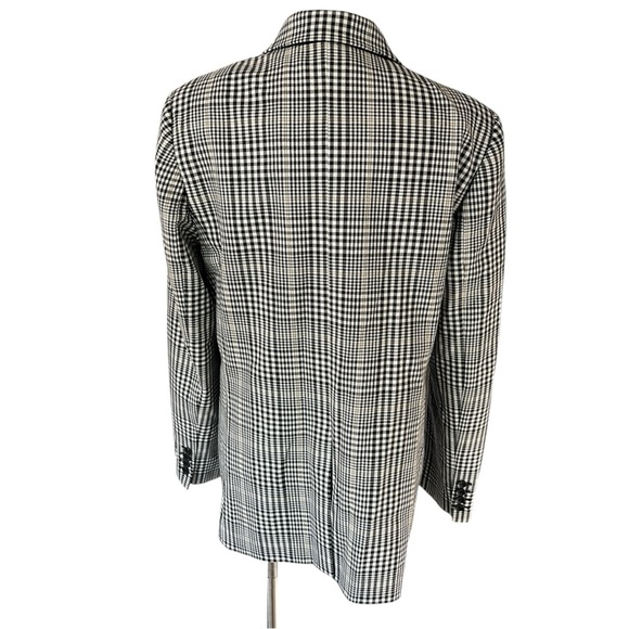 M.M Lafleur The O'Hara Boyfriend Blazer Plaid Sharkskin 12 - Picture 6 of 7